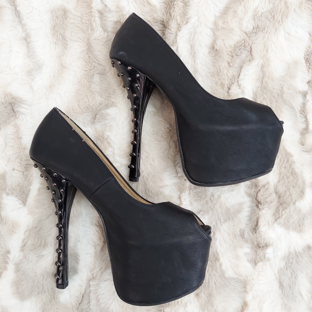 FRH Platform Peep Toe Pumps sz 7 - Picture 3 of 8